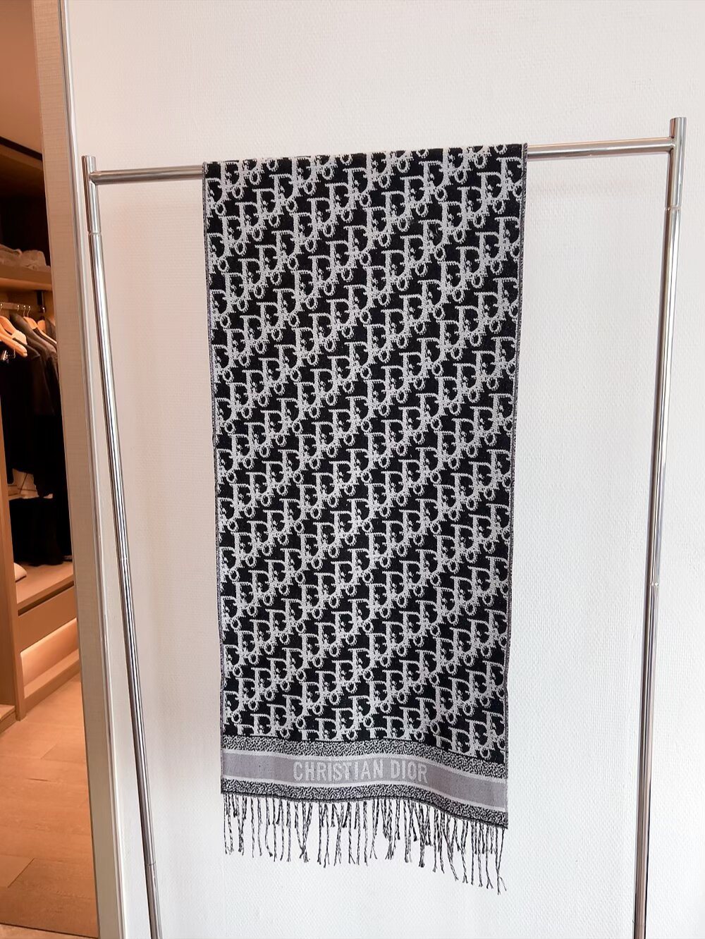 Dior Monogram Fringed Scarf — hero