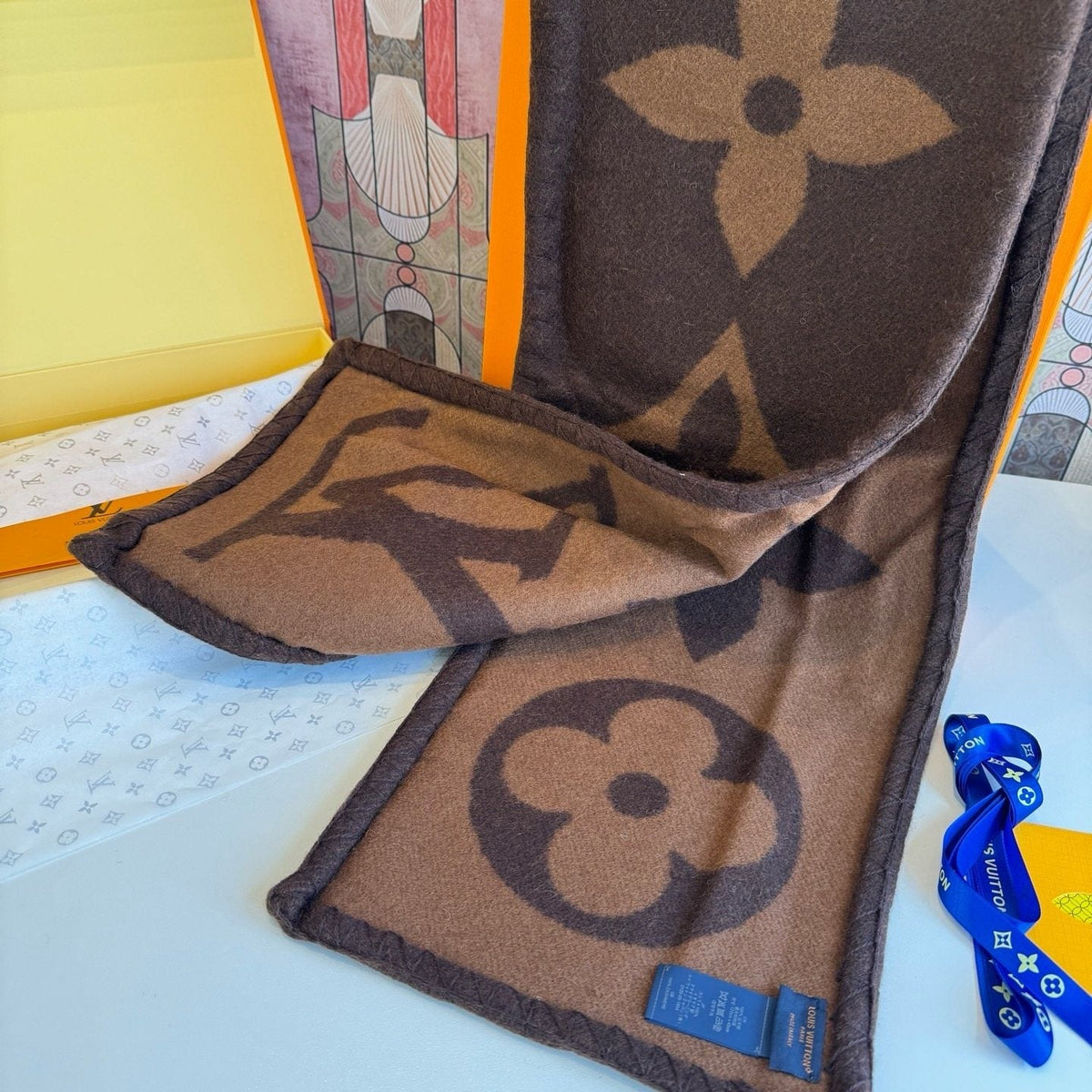 Louis Vuitton Oversized Monogram Fashion Scarf — side